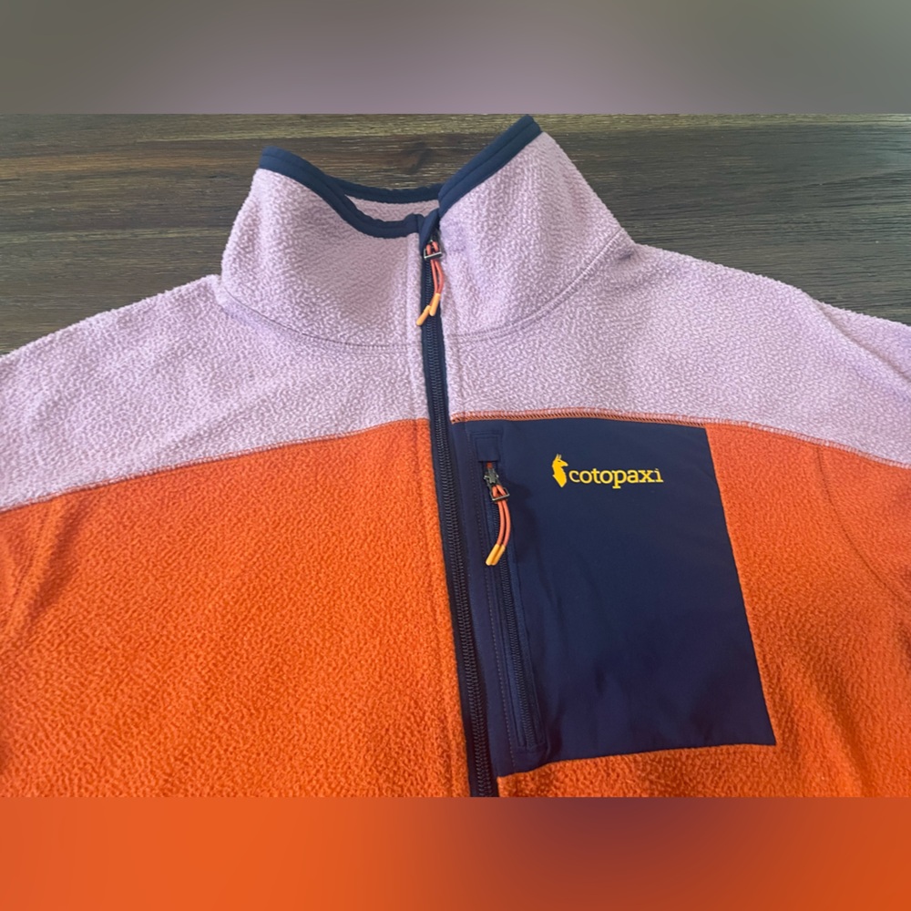 Cotopaxi Orange and Purple Fleece Pullover Small